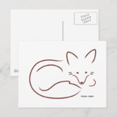 Red Fox Postkarte (Vorne/Hinten)