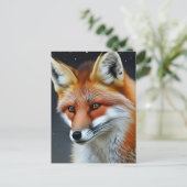 Red Fox Postkarte (Stehend Vorderseite)