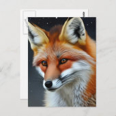 Red Fox Postkarte (Vorne/Hinten)