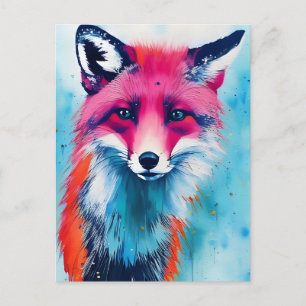 Red Fox Postkarte