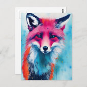 Red Fox Postkarte (Vorne/Hinten)