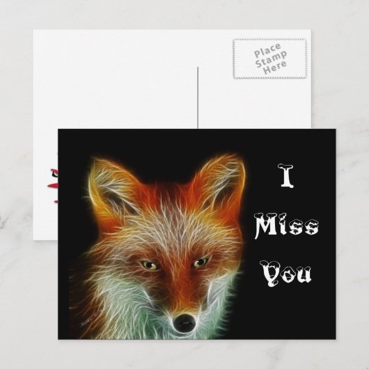 Red Fox Postkarte (Vorne/Hinten)