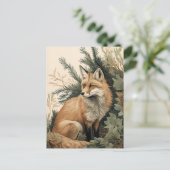 Red Fox Postkarte (Stehend Vorderseite)