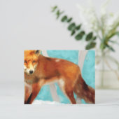 Red Fox Postkarte (Stehend Vorderseite)