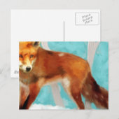 Red Fox Postkarte (Vorne/Hinten)