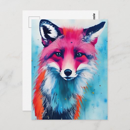 Red Fox Postkarte (Vorne/Hinten)