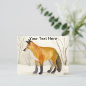 Red Fox Postkarte (Stehend Vorderseite)