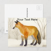 Red Fox Postkarte (Vorne/Hinten)