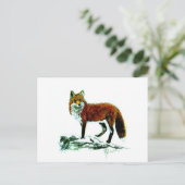 Red Fox Postkarte (Stehend Vorderseite)