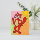 Red Fox Postkarte (Stehend Vorderseite)