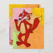 Red Fox Postkarte (Vorne/Hinten)