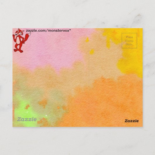 Red Fox Postkarte (Rückseite)