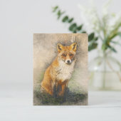 Red Fox Postkarte (Stehend Vorderseite)