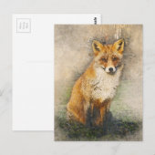 Red Fox Postkarte (Vorne/Hinten)