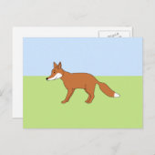 Red Fox. Postkarte (Vorne/Hinten)