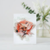 Red Fox Postkarte (Stehend Vorderseite)