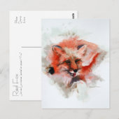 Red Fox Postkarte (Vorne/Hinten)