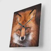 Red Fox Quadratische Wanduhr (Winkel)