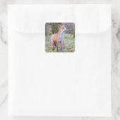 Red Fox Quadratischer Aufkleber (Tasche)