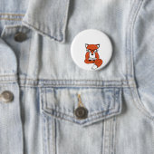 Red fox reading book button (Beispiel)