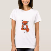 Red fox reading book T-Shirt (Vorderseite)