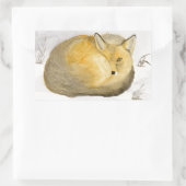 Red Fox Rechteckiger Aufkleber (Tasche)
