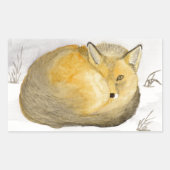 Red Fox Rechteckiger Aufkleber (Vorderseite)