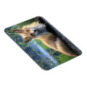 Red Fox Resting Magnet (Rechte Seite)