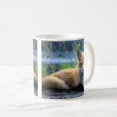 Red Fox Resting Tasse (VorderseiteRechts)
