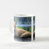 Red Fox Resting Tasse (Vorderseite Links)