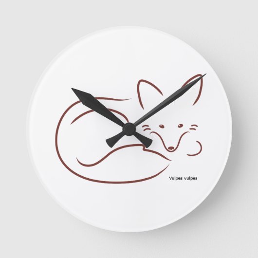 Red Fox Runde Wanduhr (Vorderseite)