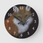 Red Fox Runde Wanduhr (Vorderseite)