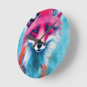 Red Fox Runde Wanduhr (Winkel)