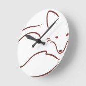 Red Fox Runde Wanduhr (Winkel)