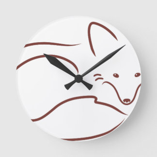 Red Fox Runde Wanduhr