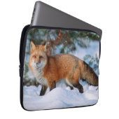 Red Fox | Schnee im Winter, Montana Laptopschutzhülle (Vorne Rechts)