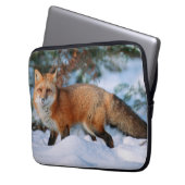 Red Fox | Schnee im Winter, Montana Laptopschutzhülle (Vorderseite Links)