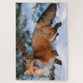 Red Fox | Schnee im Winter, Montana Puzzle (Vertikal)