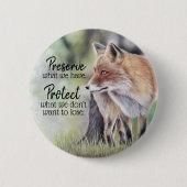Red Fox-Schutz und Schutz-Meldung Button (Vorderseite)