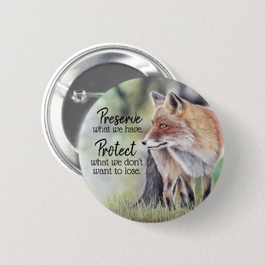 Red Fox-Schutz und Schutz-Meldung Button (Vorne & Hinten)