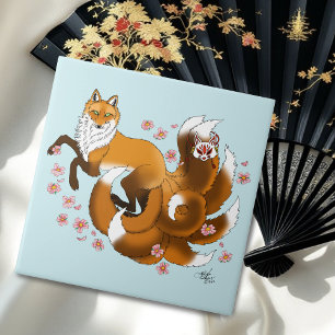 Red Fox Schwanzes Kitsune Kasai Fliese