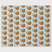 Red Fox Schwanzes Kitsune Kasai Geschenkpapier (Flach)