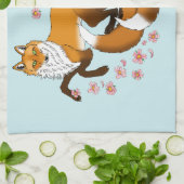 Red Fox Schwanzes Kitsune Kasai Geschirrtuch (Gefaltet)