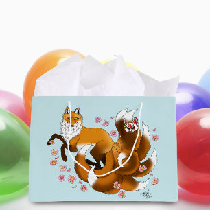 Red Fox Schwanzes Kitsune Kasai Große Geschenktüte