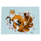 Red Fox Schwanzes Kitsune Kasai Große Geschenktüte (Vorderseite)