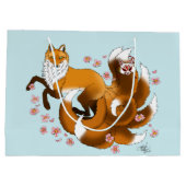 Red Fox Schwanzes Kitsune Kasai Große Geschenktüte (Rückseite)
