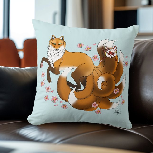 Red Fox Schwanzes Kitsune Kasai Kissen (Von Creator hochgeladen)