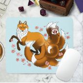 Red Fox Schwanzes Kitsune Kasai Mousepad