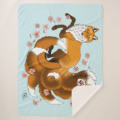 Red Fox Schwanzes Kitsune Kasai Sherpadecke (Vorderseite)