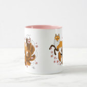 Red Fox Schwanzes Kitsune Kasai Tasse (Zentrum)